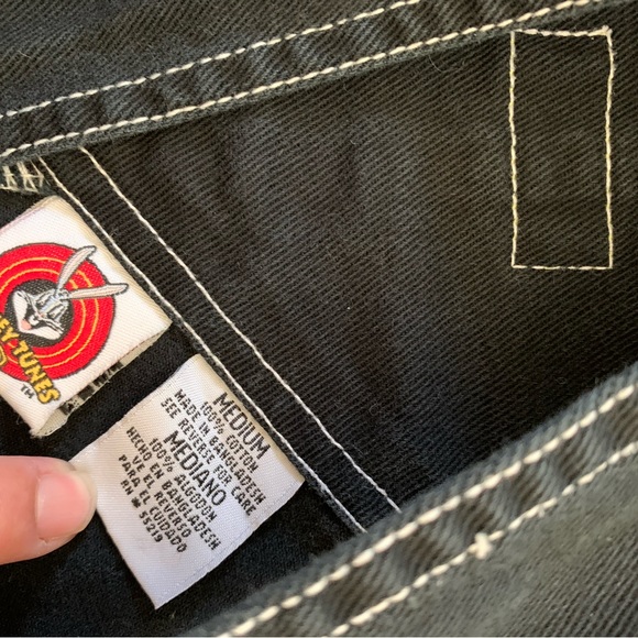 Looney Tunes Tweety Black Overalls Vintage 2000 Women’s Size Medium - Picture 3 of 6